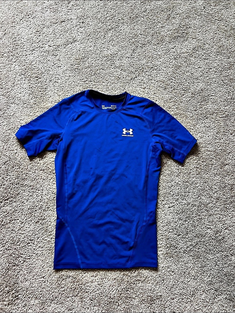 Under Armour HeatGear Armour Compression Short Sleeve Men's Blue Medium